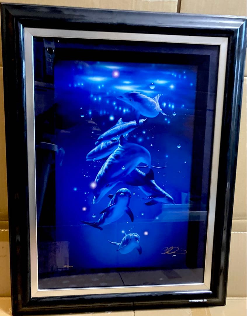 ラッセン 絵画「マジカルモーメント」イルカ