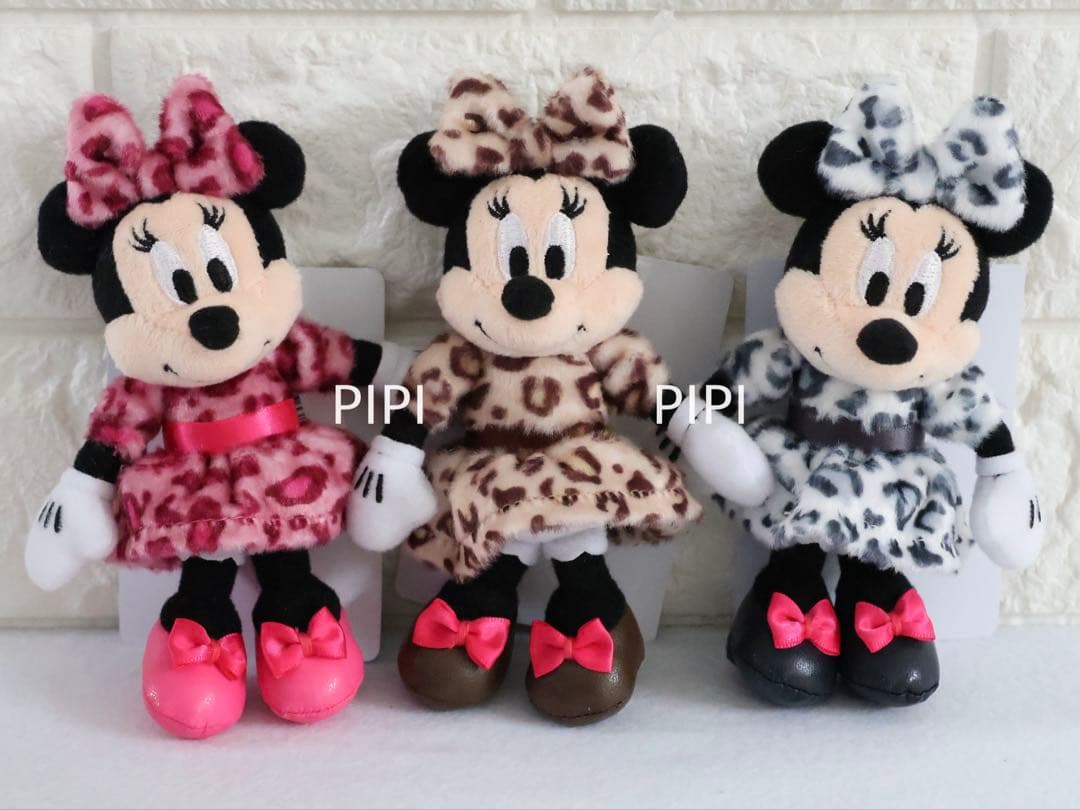 ディズニー　ミニー　キーホルダー　レオパード柄