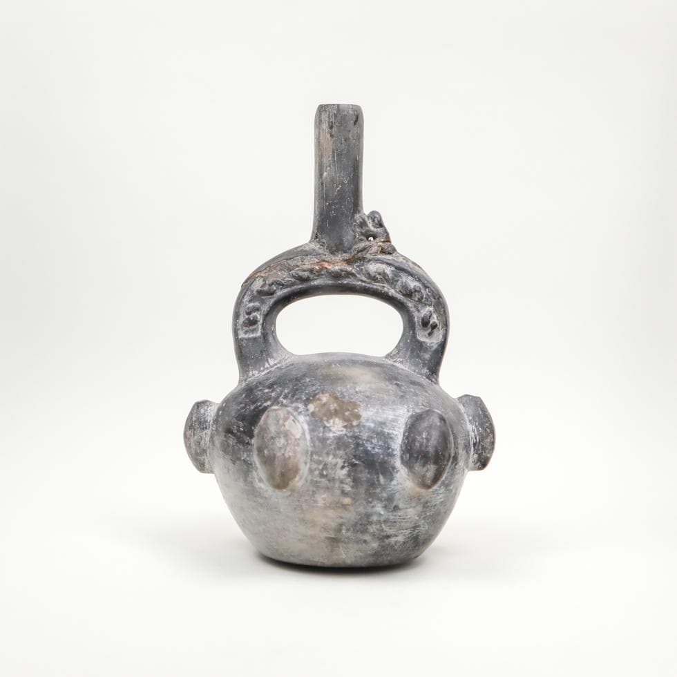 チムー文化 Chimu ペルー アンデス土器 鐙口壺