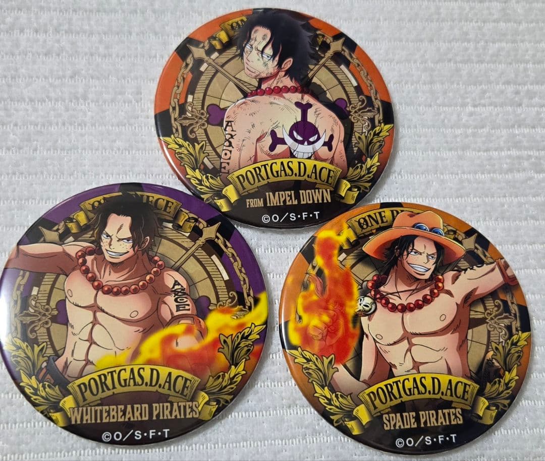 ワンピース エース アルティメットクルー ドでか 缶バッジ 1弾 2弾 セット