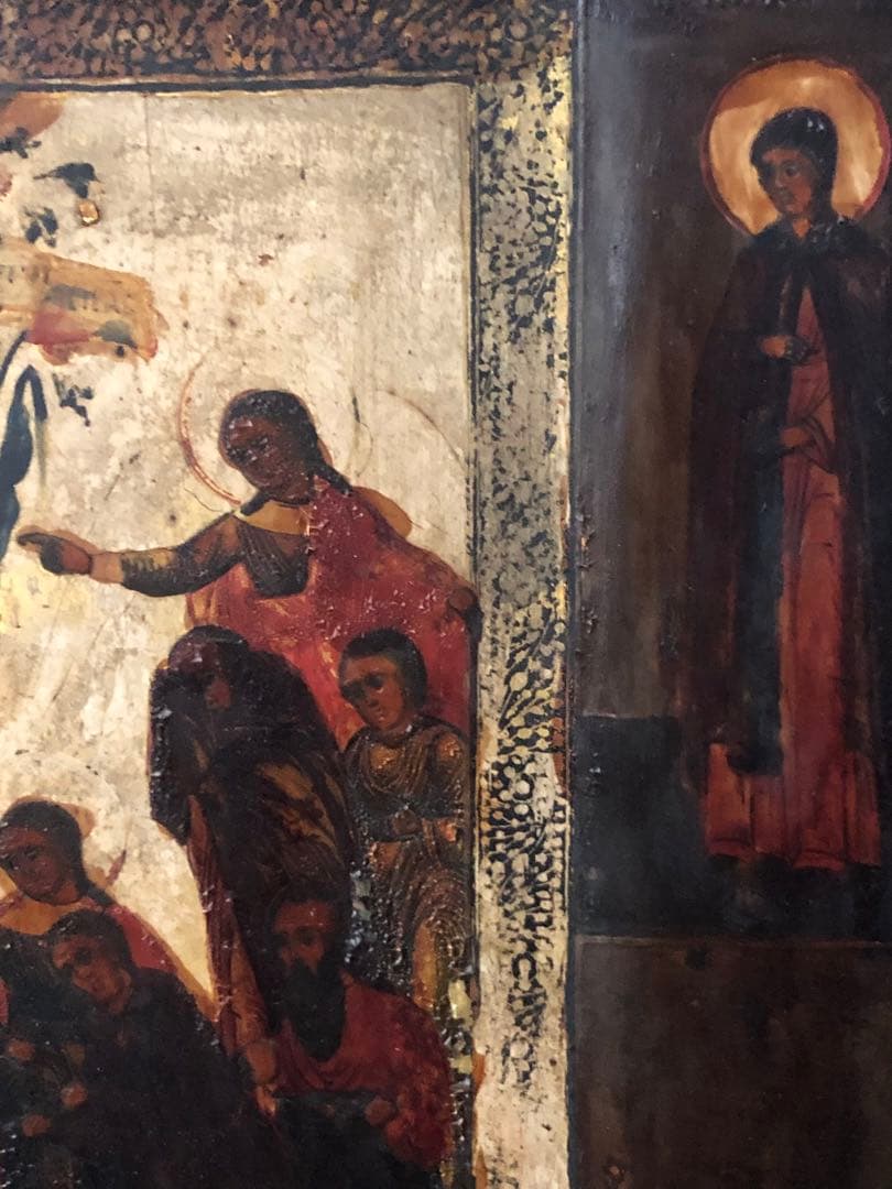 東欧イコン　パレスチナ・ベツレヘムにて購入　アンティーク　キリスト教　宗教画