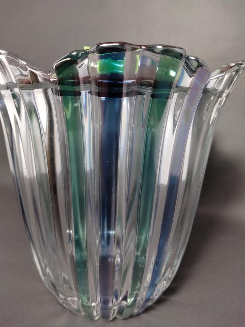 義山　水指　麦藁手　潮騒　ギヤマン　むぎわらで　しおさい　ガラス