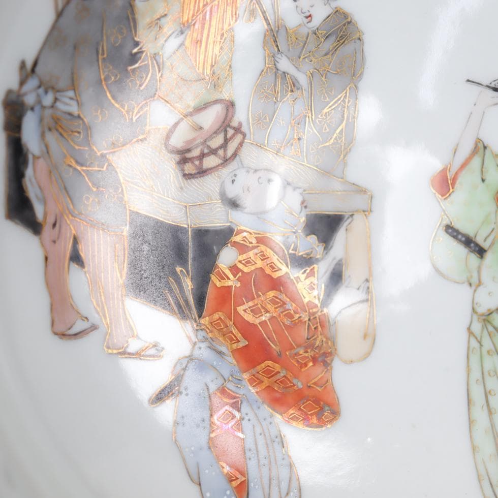 九谷焼 祭り風俗図 鉢 明治-大正