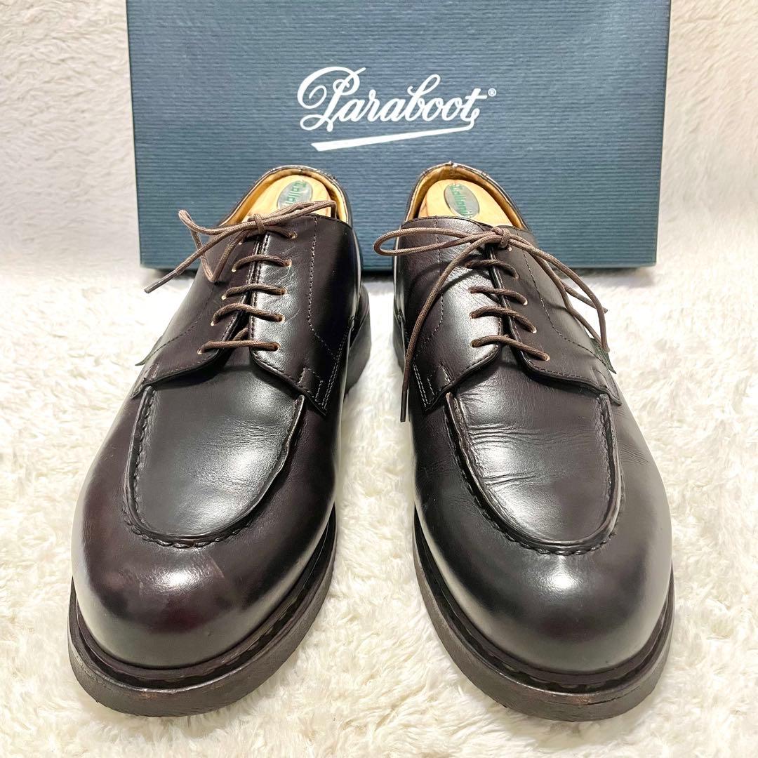 箱付き Paraboot パラブーツ シャンボード Uチップ 9.5 ブラウン