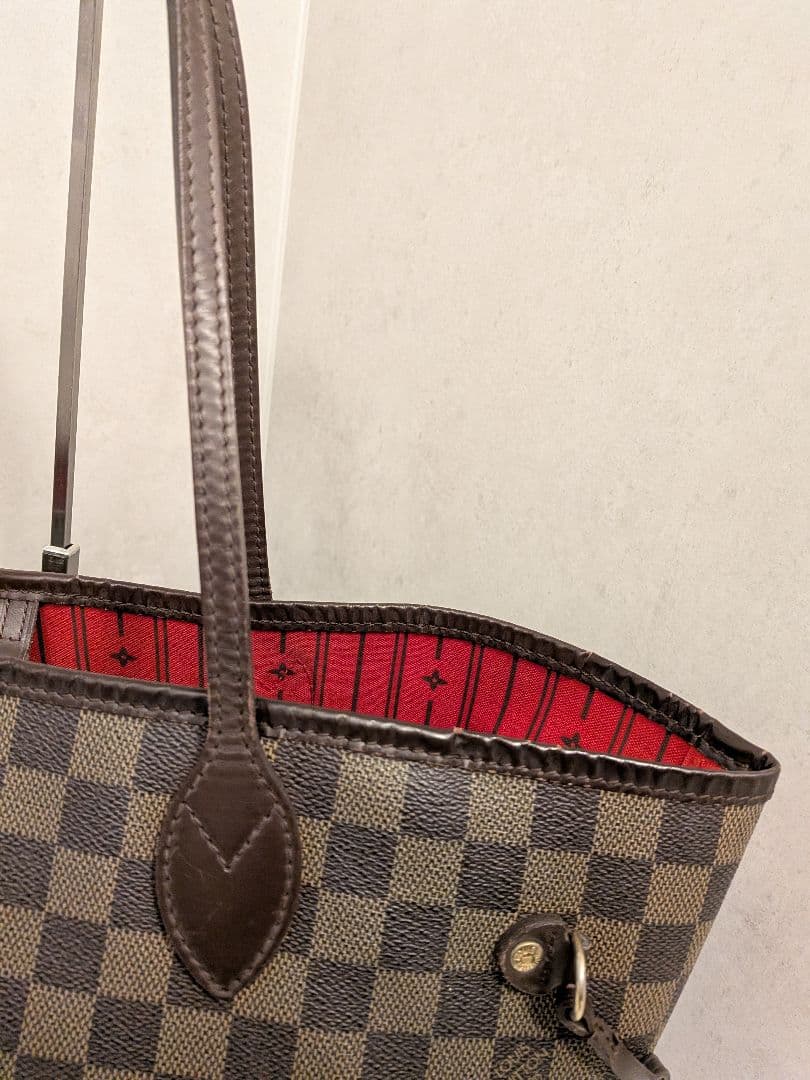 ルイヴィトン ネヴァーフルMM ショルダー トートバッグ ダミエ エベヌ