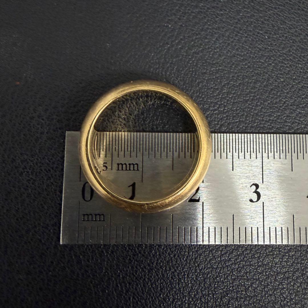 (C010813)K18リング かまぼこ 約11号 18金YG 指輪 造幣局