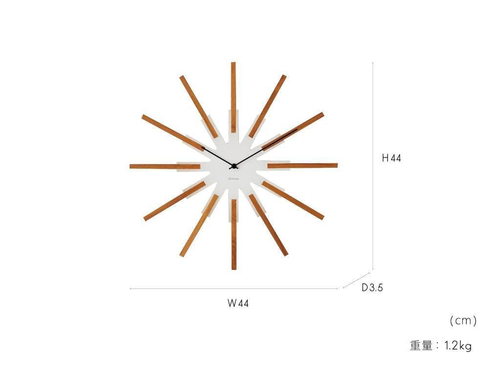 【新品】 インターフォルム 掛け時計 シリオ CL-3346 ホワイト 44㎝
