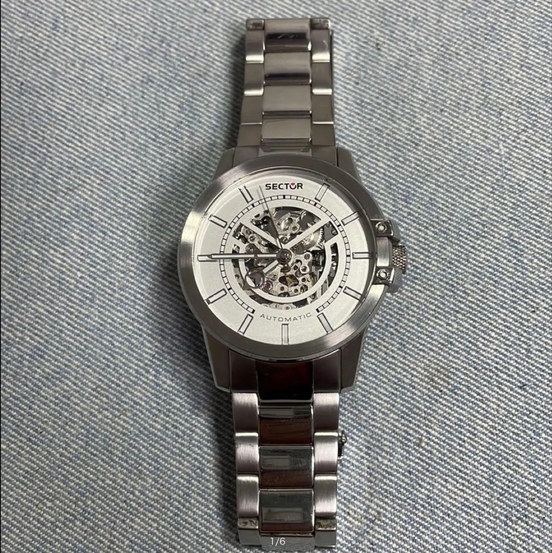 セクター腕時計　スケルトン　自動巻