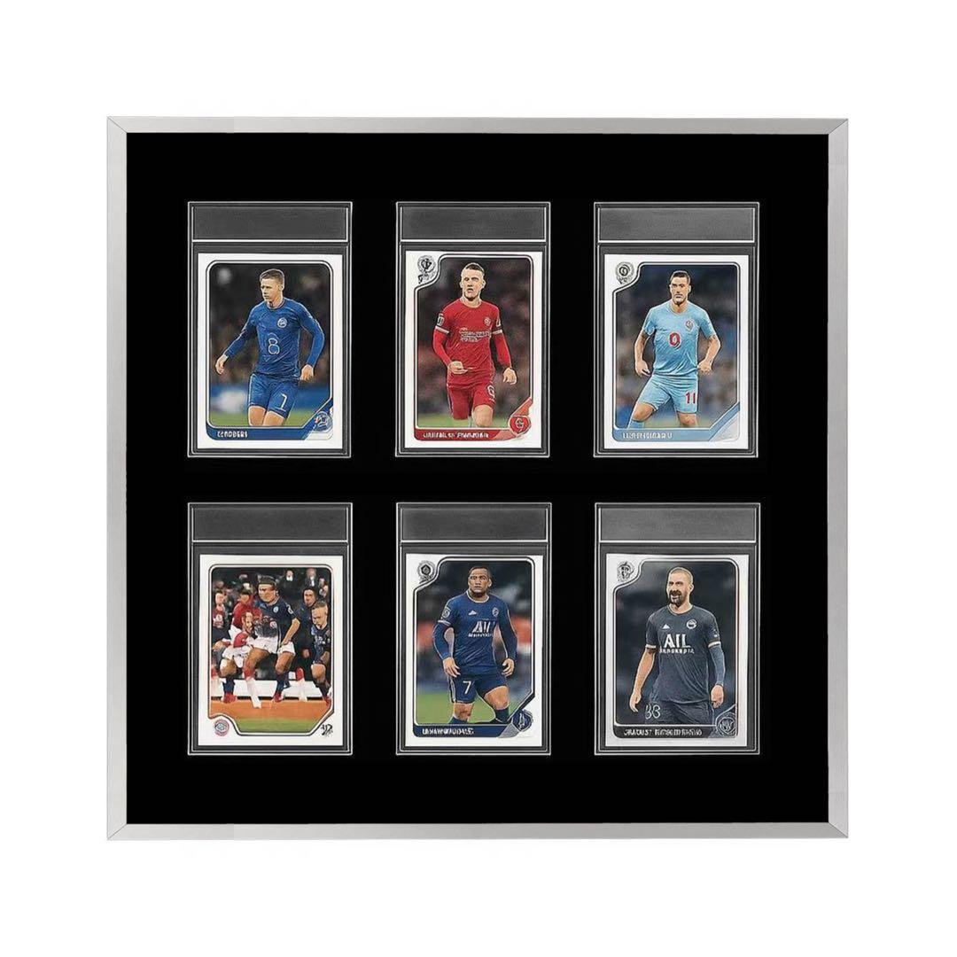 PSA鑑定用ケース　ディスプレイケース　アルミ製　両面透明　壁掛け・卓上 6連