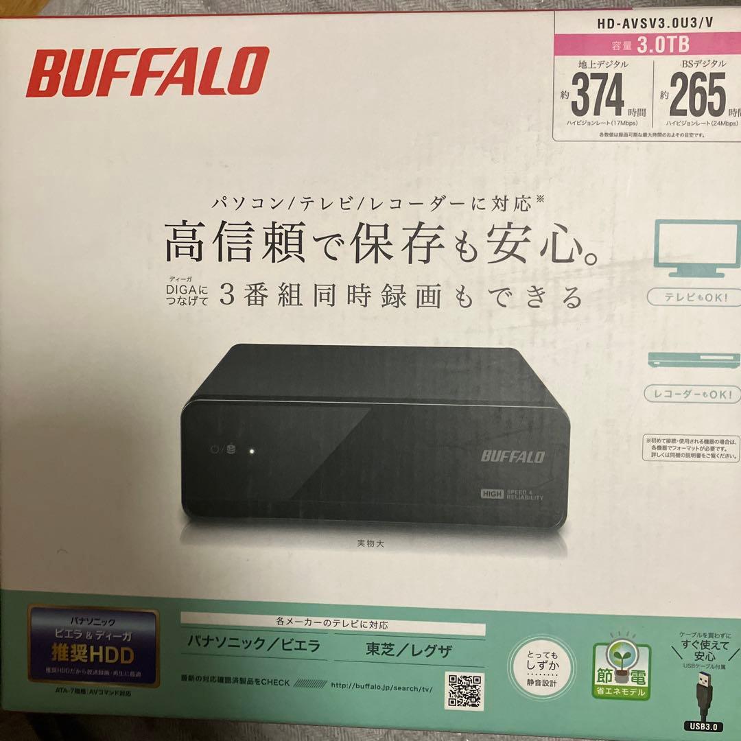 BUFFALO HD-AVSV3.0U3/V 3TB 外付けHDD