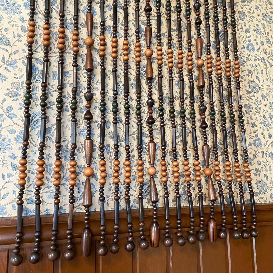 昭和レトロ　鳴子のれん　珠暖簾　珠のれん　当時物　美品