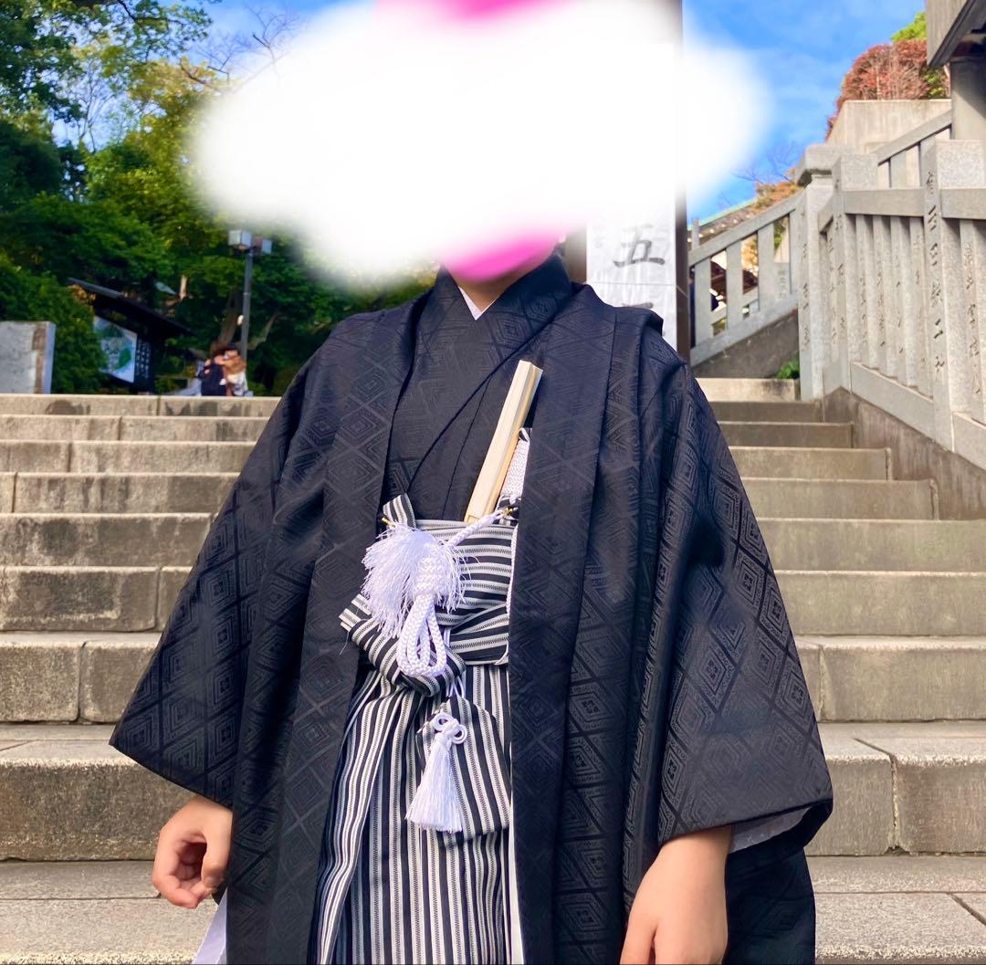 七五三 5歳 羽織袴12点フルセット 肩上げ済