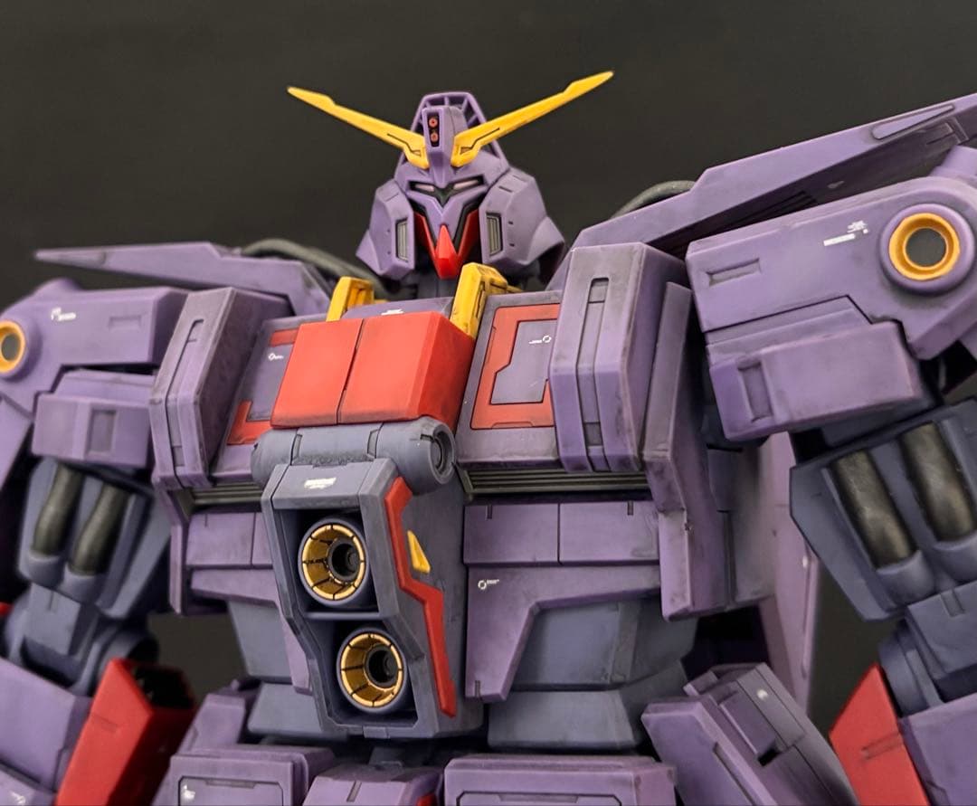 HGサイコガンダムMk-II 完成品（スミ入れ 部分塗装 ウェザリング仕上げ）