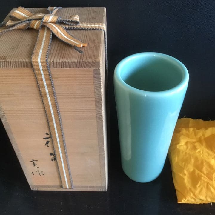 花瓶　京焼　加藤実　花筒　供箱　供布