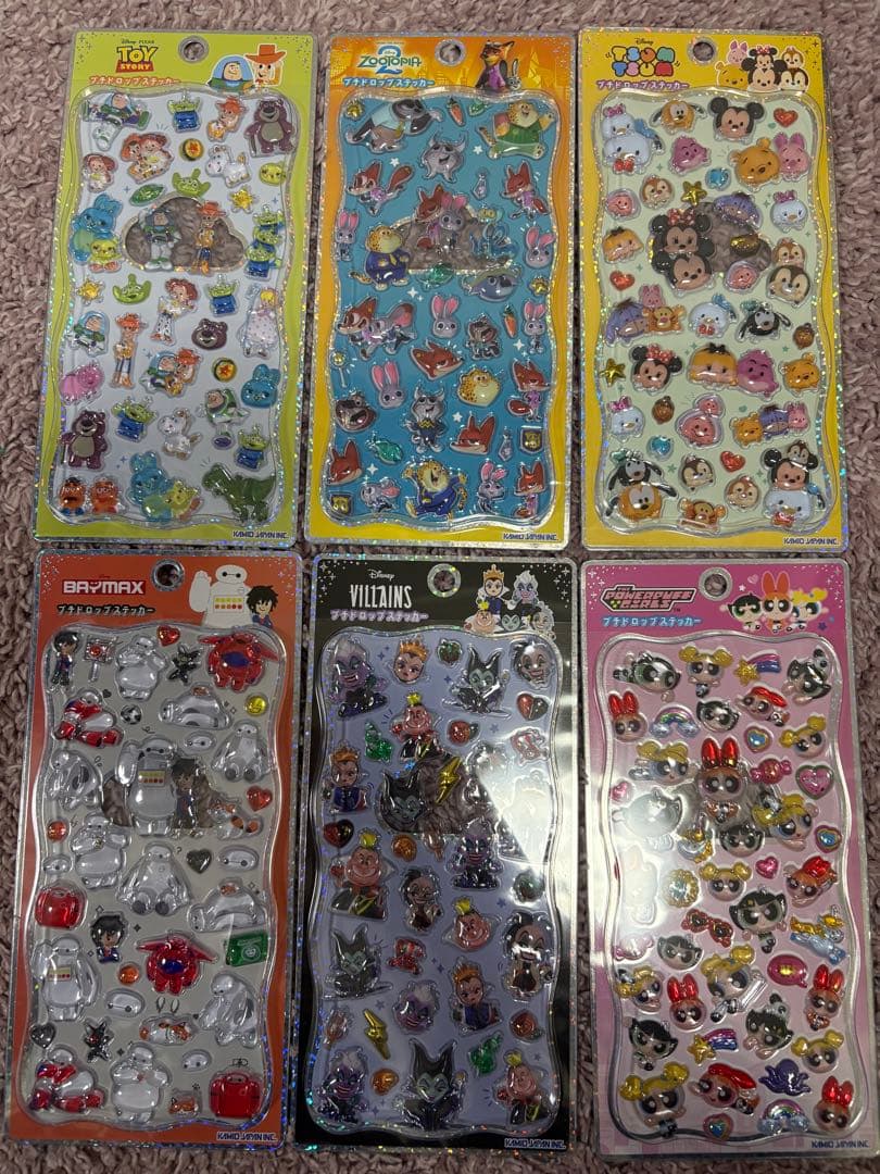 プチドロップステッカー　ディズニー　6シート