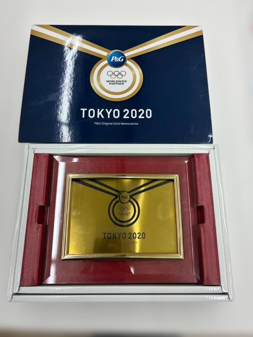 ❥道3921　TOKYO2020 P&G 純金カード 3g 額装品