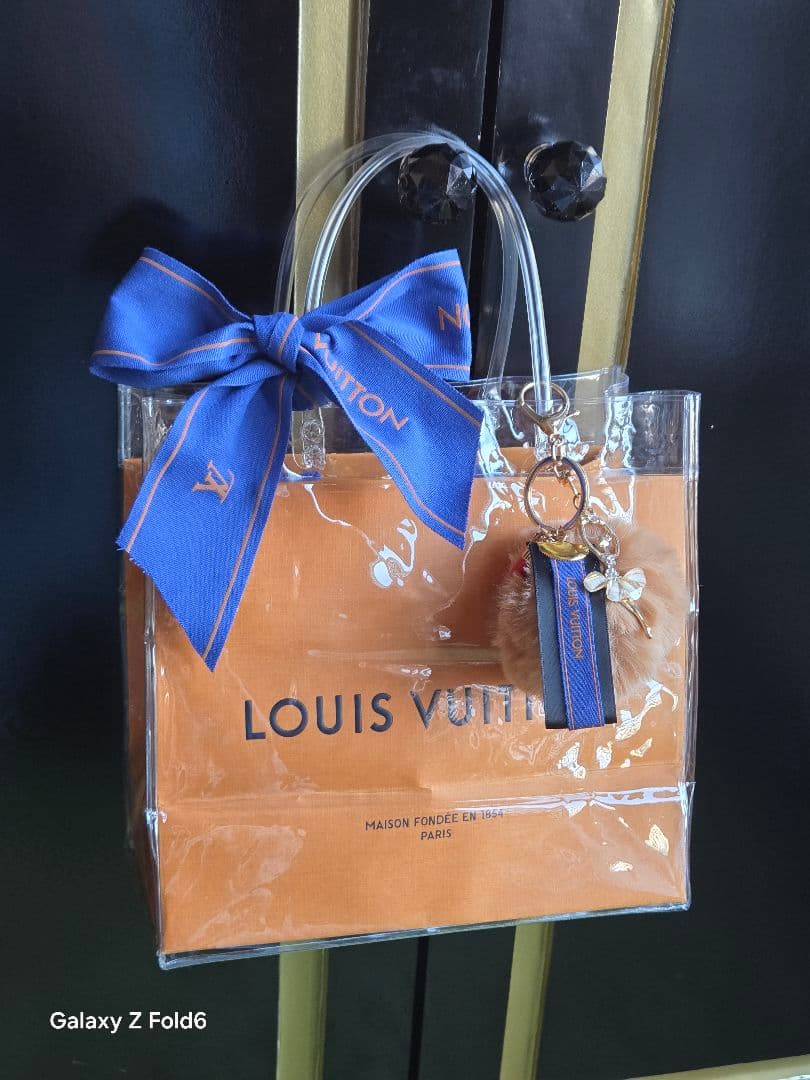 ルイヴィトン ショッパー×クリアトートバッグ チャーム付き