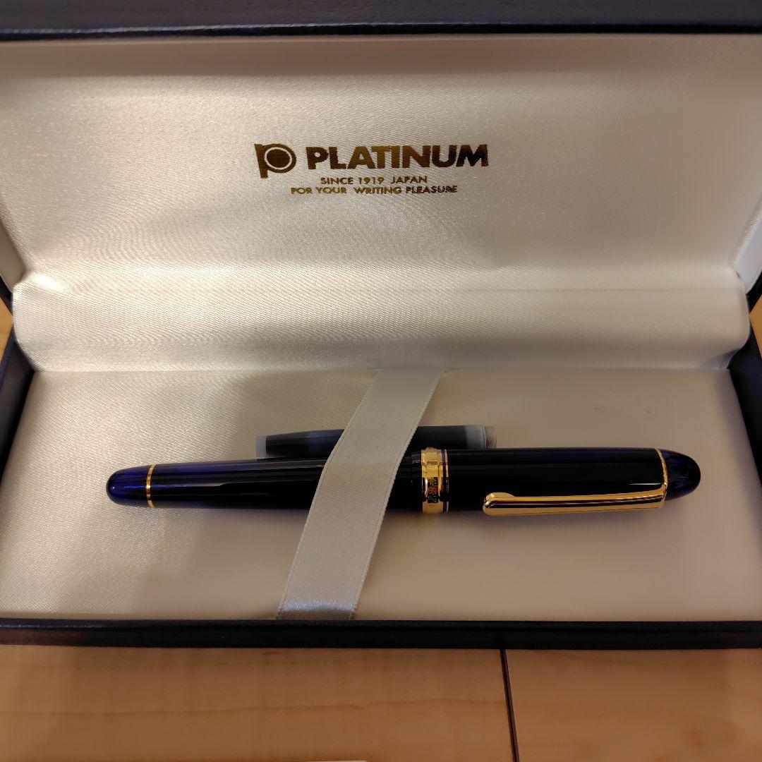 【新品未使用】PLATINUM H3776 CENTURY 万年筆 青