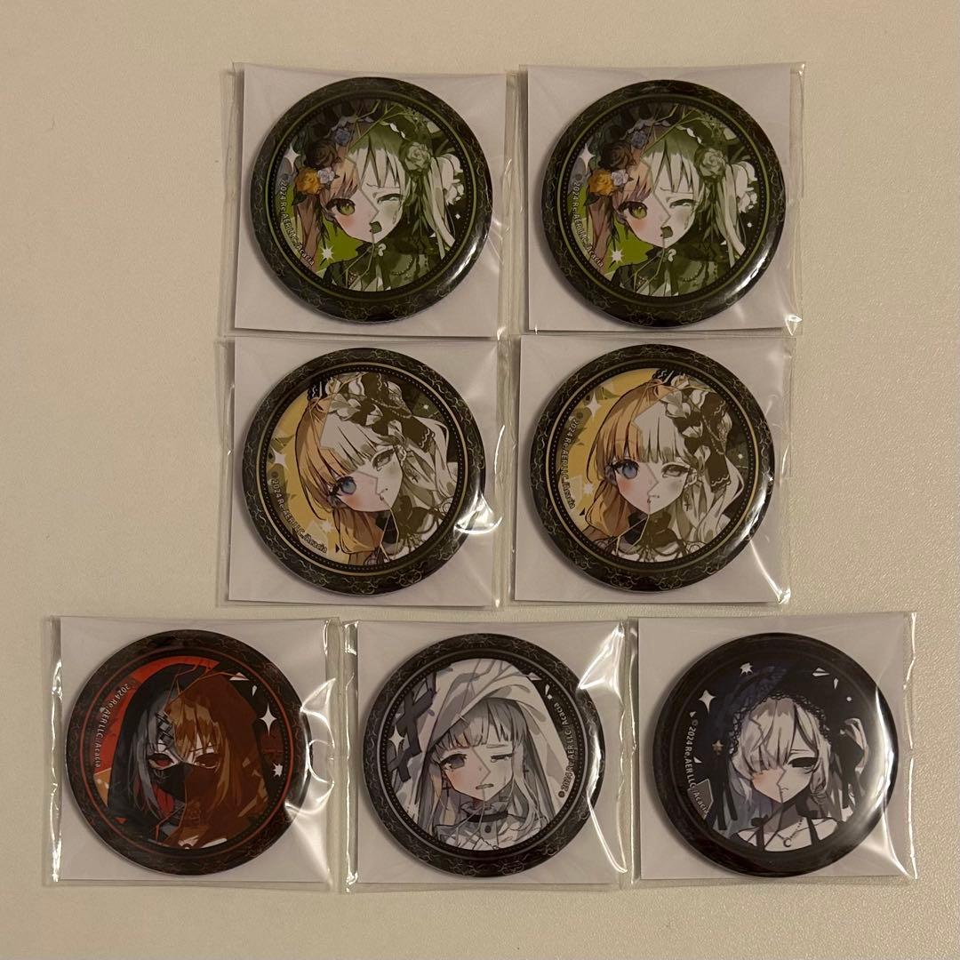 魔法少女ノ魔女裁判 くじメイト E賞 希望or絶望 缶バッジ 5種 7個セット