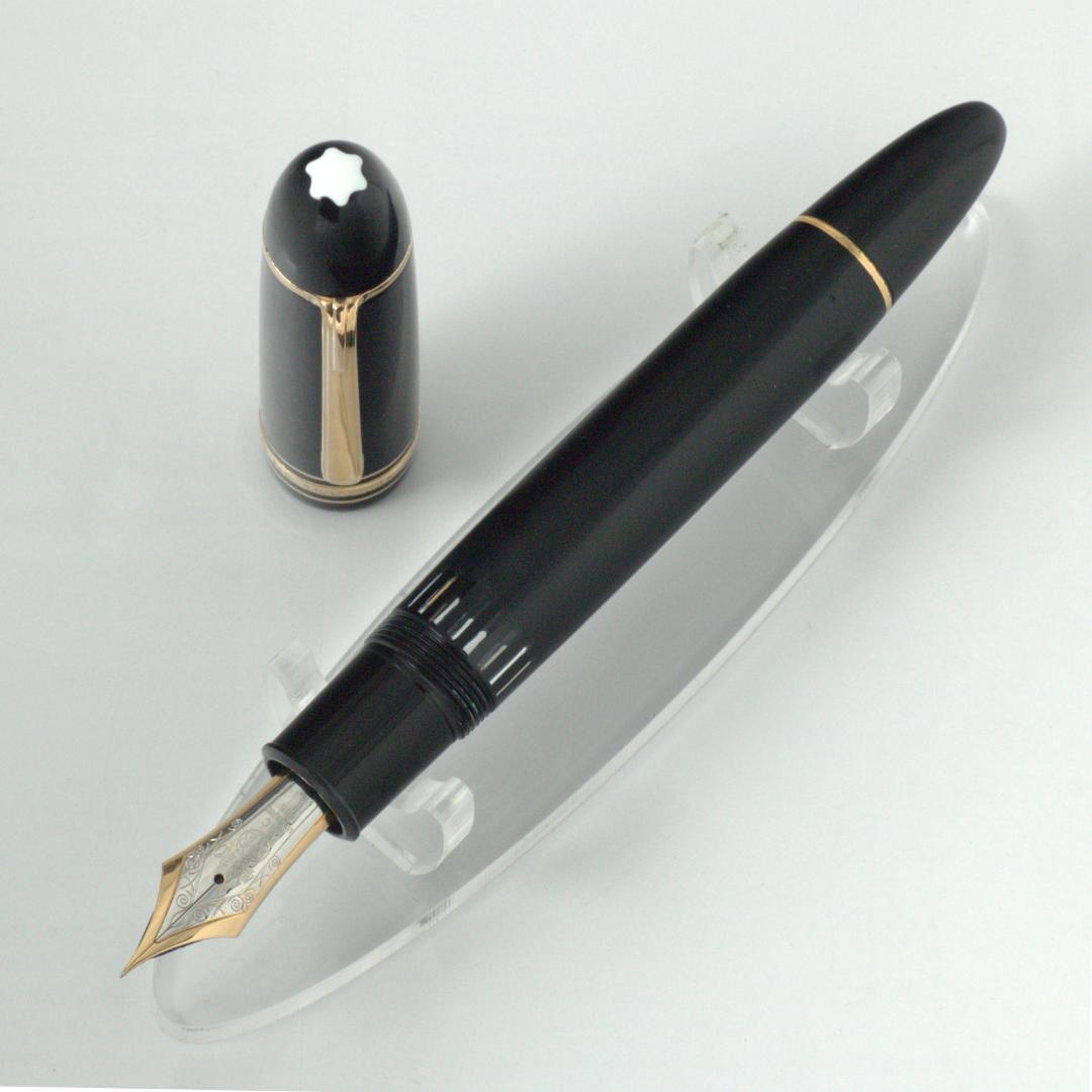 ★美品★　モンブラン　万年筆　149　14C　中白　EF　エボナイト芯　箱インク