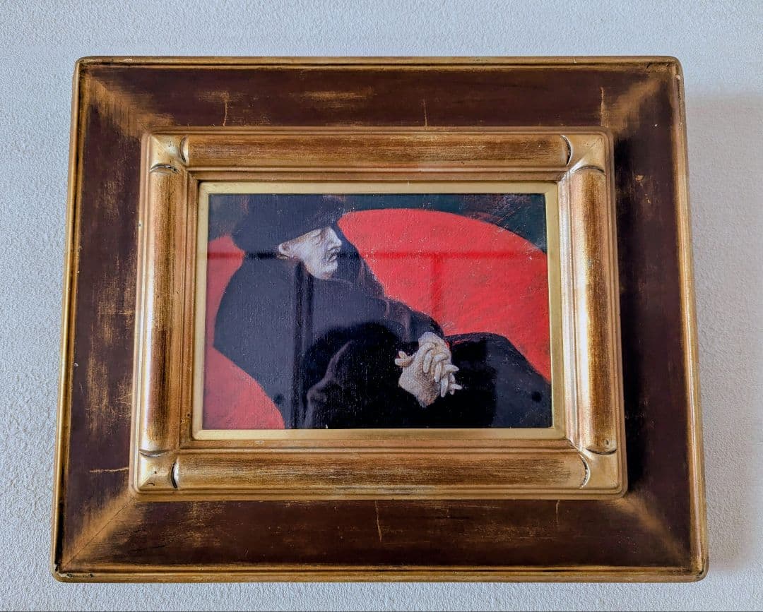 山本美次　油彩　「わすれられた人」額入り