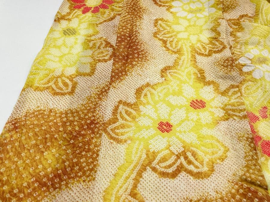 値下げ‼️ 212　中古品　綿　総絞り　ゆかた　有松鳴海絞り　手縫い　Sサイズ