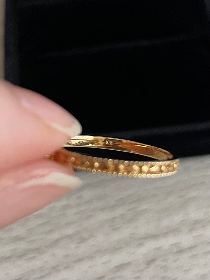 k18 ピアスとリングセット