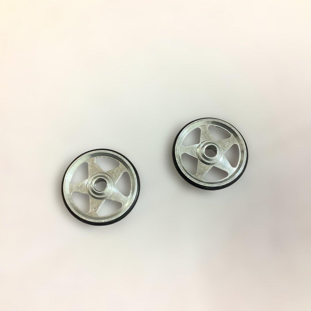 ミニ四駆19mmゴムリングアルミローラー(5本スポーク)直付けローラー(超希少)