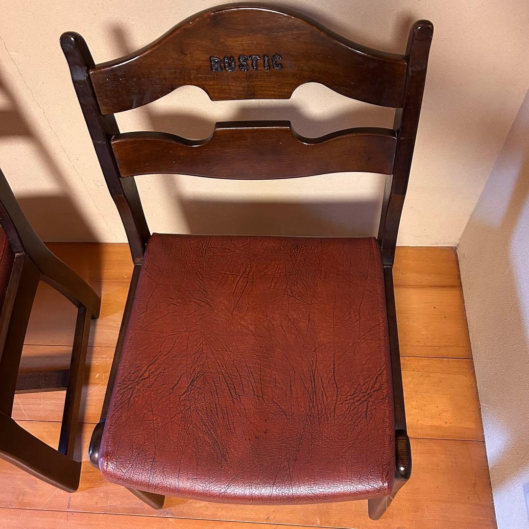 カリモク　ROSTIC 木製椅子2脚セット