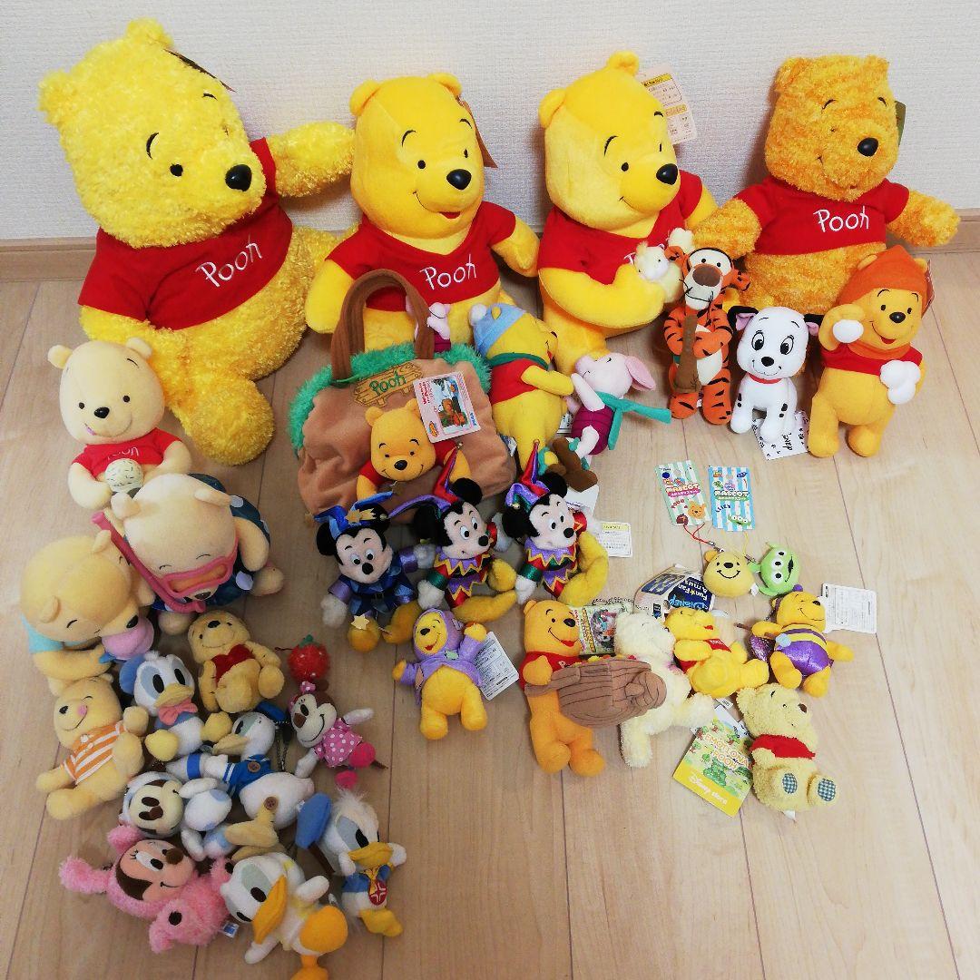 ディズニー　プーさん　ミッキー　 ぬいぐるみセット　キーホルダー　レトロ　レア