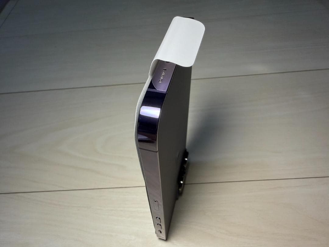 【極美品】iPhone14 Pro Max 256GB 紫 純正レザーケース付き