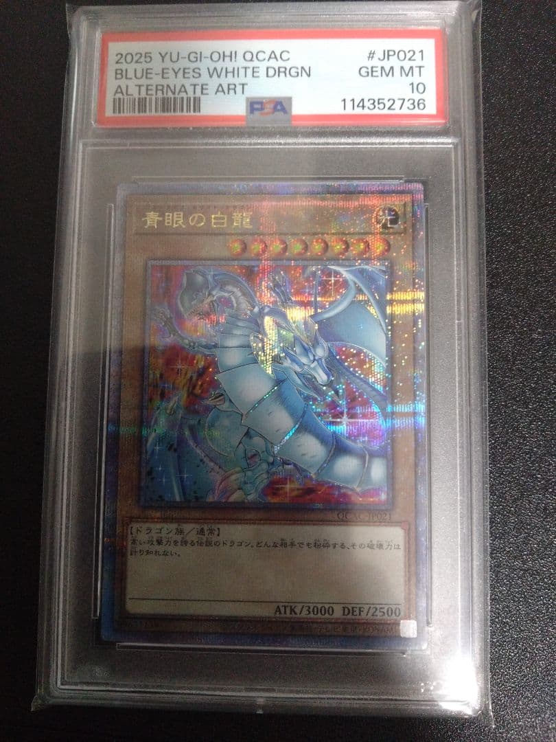 本日限定値下げ！遊戯王　ブルーアイズ　絵違い　25th PSA10