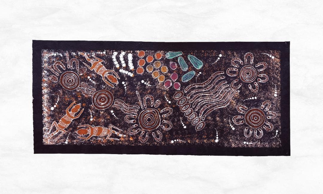 【一点物／原画】オーストラリア先住民 アボリジニ ドットペインティング 大型作品