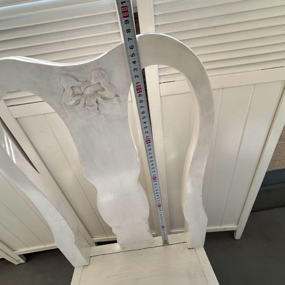 ロココ調　猫脚　ホワイト　チェア