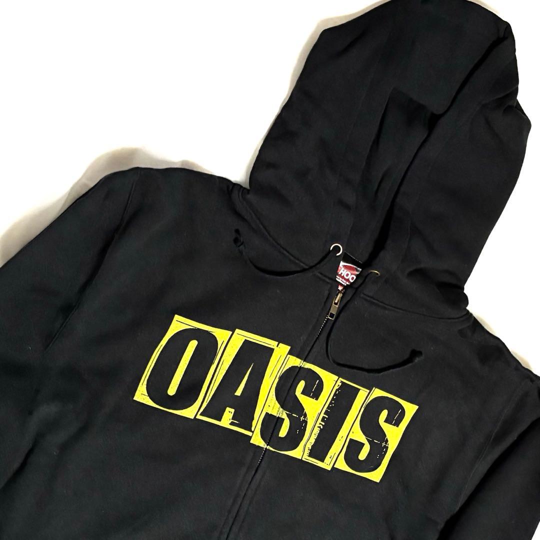 オアシス oasis フーディ　　　　　　　　　　　　　　ジップパーカー 黒 M