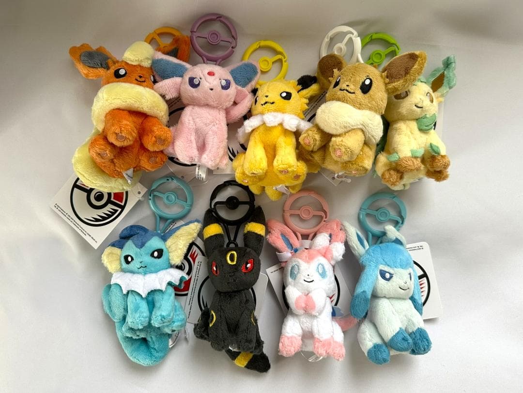 イーブイたちのカラビナ付きマスコット 9個セット☆新品未使用☆