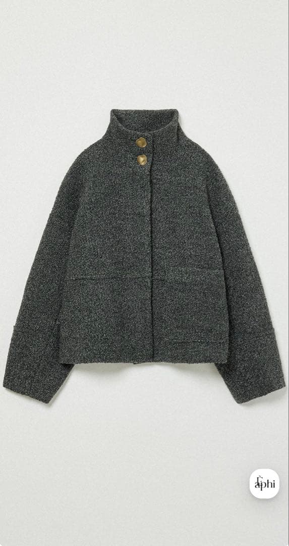 EAPHI STAND COLLAR COAT新品チャコール