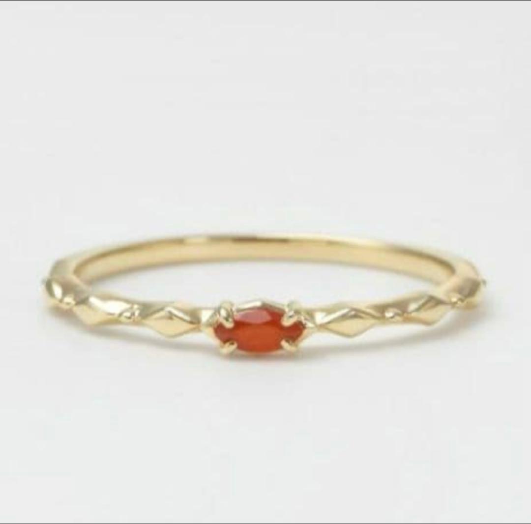 美品 ノジェス K10 カーネリアンリング 天然石 ゴールドリング