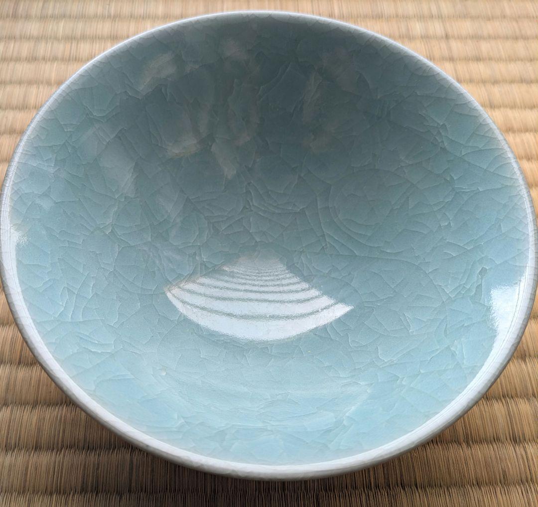 小笠原長春 青瓷茶碗 茶道具 共箱 美品 特選品