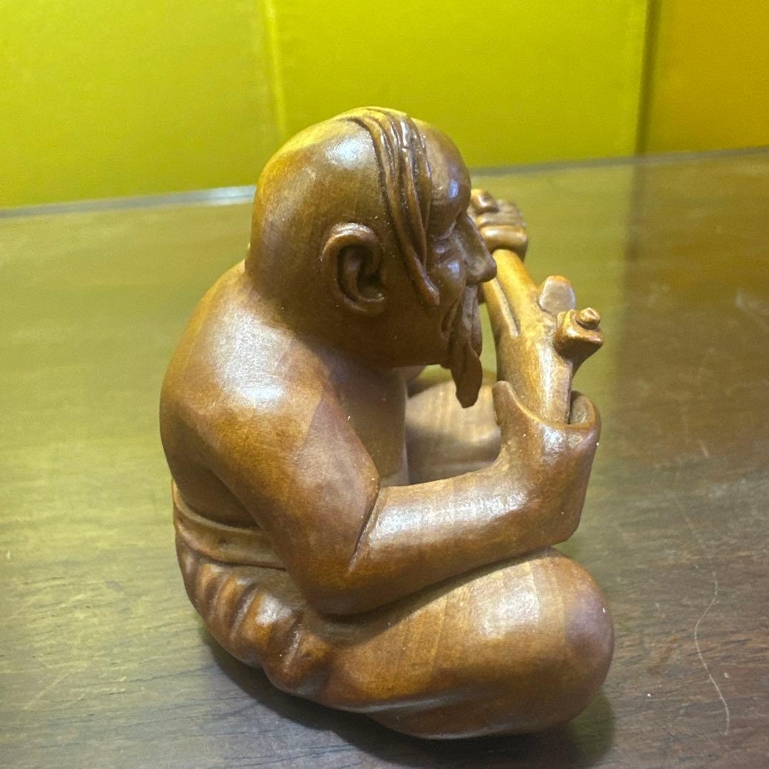 木製 人形 彫刻 武器 置物 根付