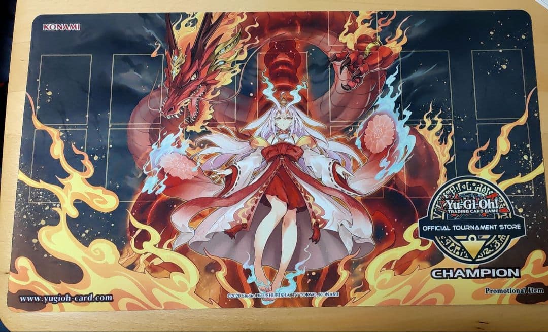 遊戯王 倶利伽羅天童 OTS CHAMPION プレイマット 中古 美品