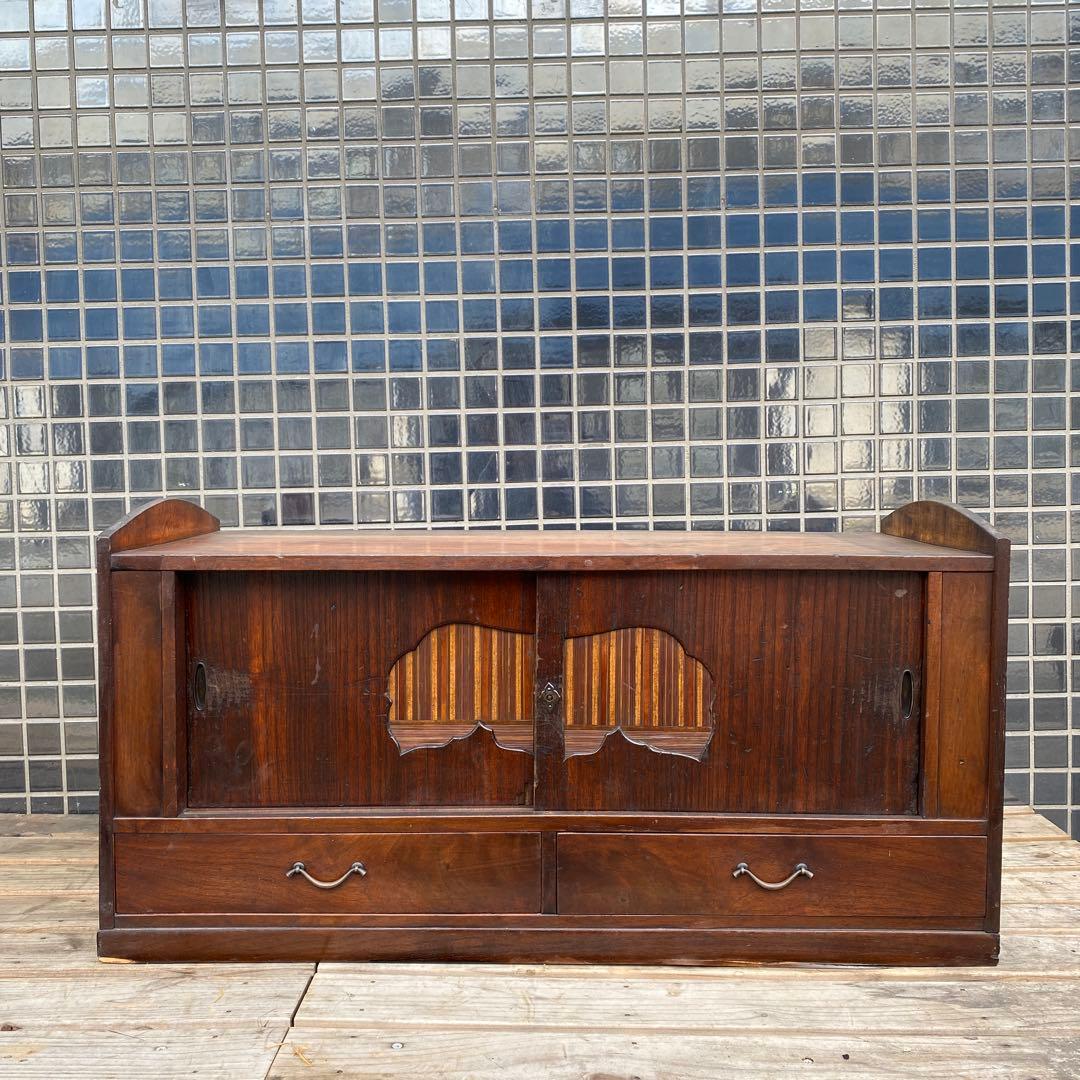 時代物 飾り棚 収納 ローチェスト 古家具 古民家 大正 骨董品 インテリア