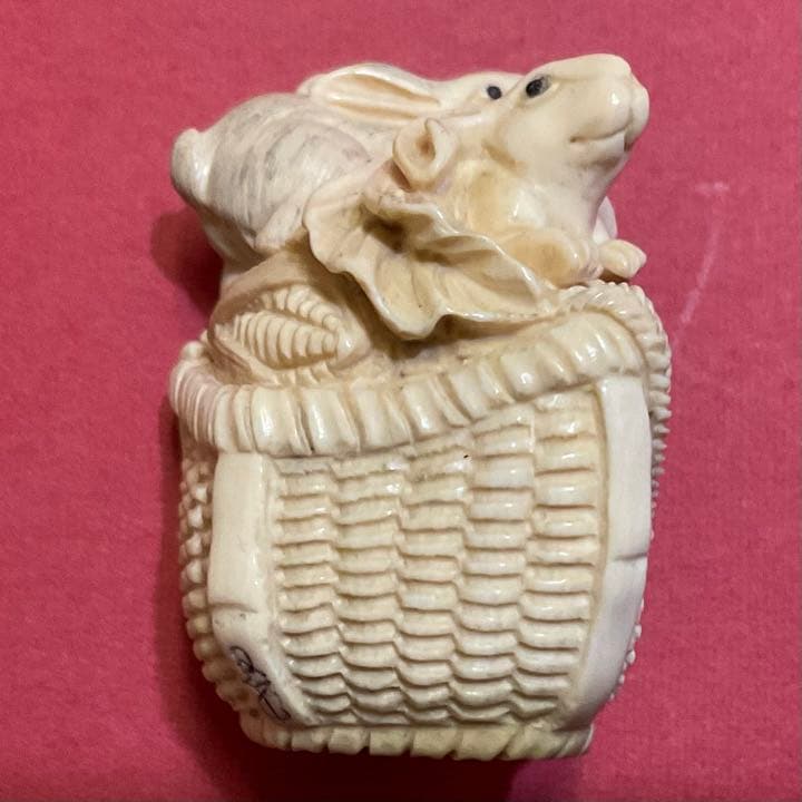 アンティーク 根付 うさぎ