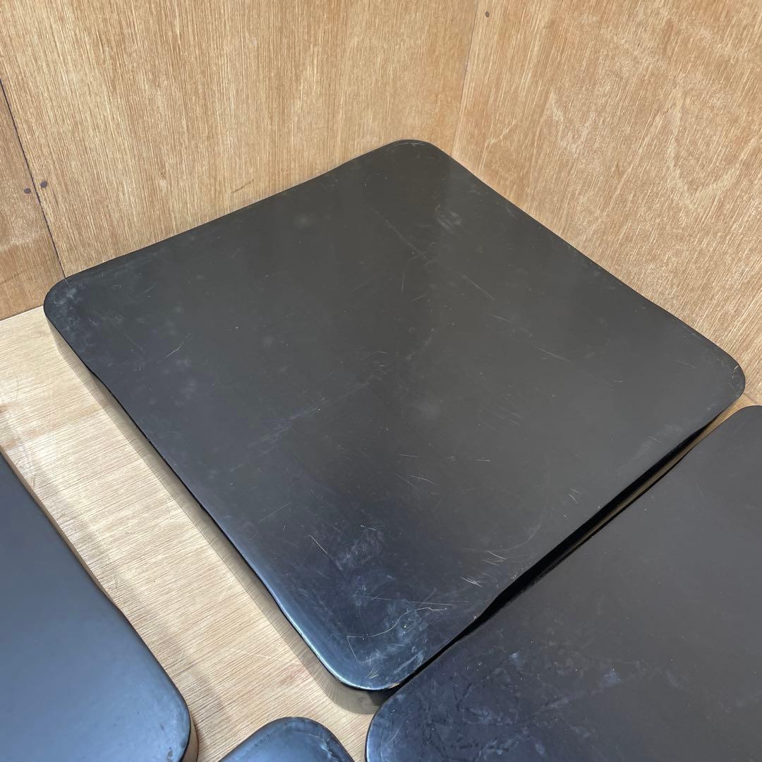 漆器　塗り盆　四角　5枚セット 木箱付き