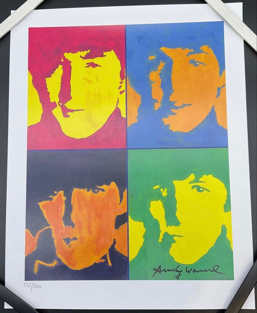 アンディ ウォーホル リトグラフ ビートルズ Beatles 世界 300枚限定