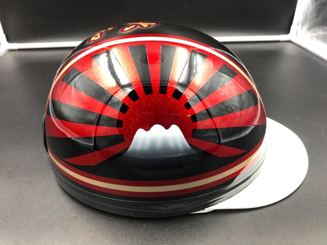 コルク半　カスタム　富士日章　三つボタン　黒赤　ラメ　高級クリヤ送料無料