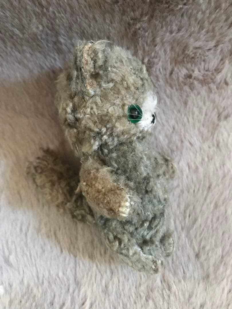 テディベア　加茂美智子　グレー　猫　ぬいぐるみ　テディベア 作家　kamo