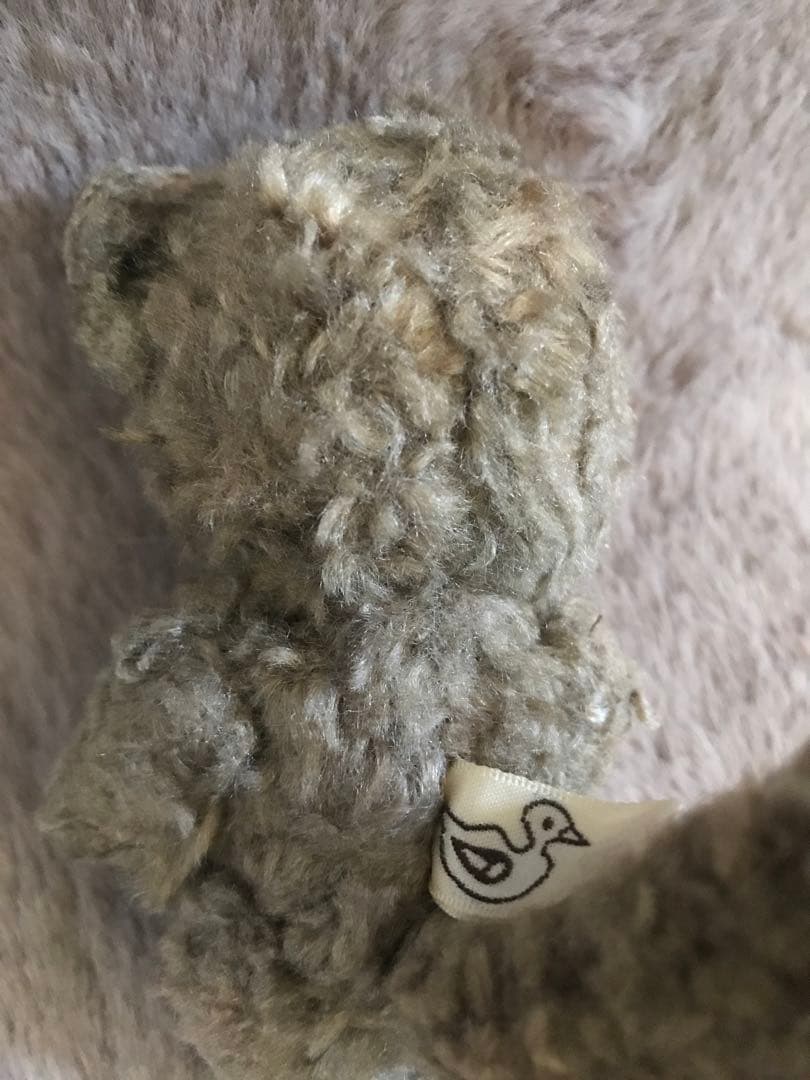 テディベア　加茂美智子　グレー　猫　ぬいぐるみ　テディベア 作家　kamo