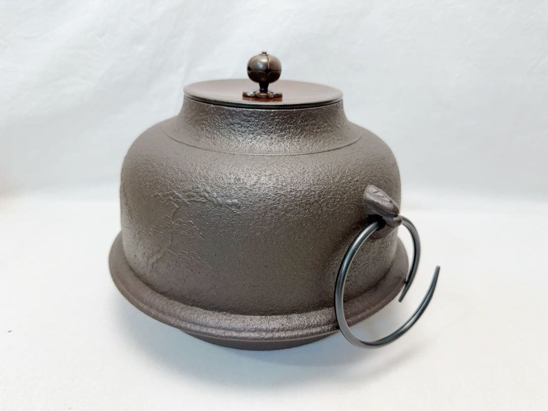 未使用 茶道具 佐藤清光造 松地紋 真形釜 釜印 共箱