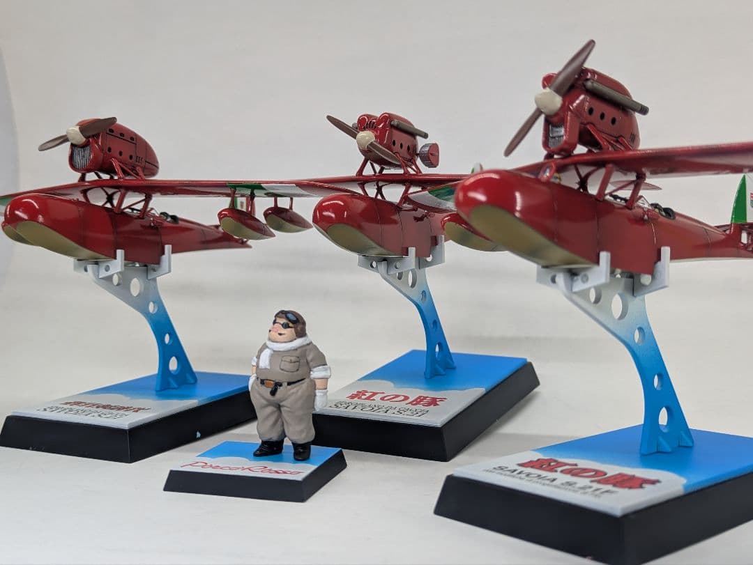 紅の豚　1/72 サボイア3種　プラモデル完成品